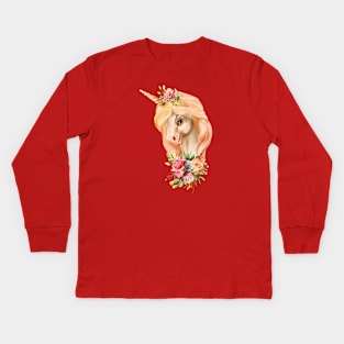 Fantasy Unicorn Kids Long Sleeve T-Shirt